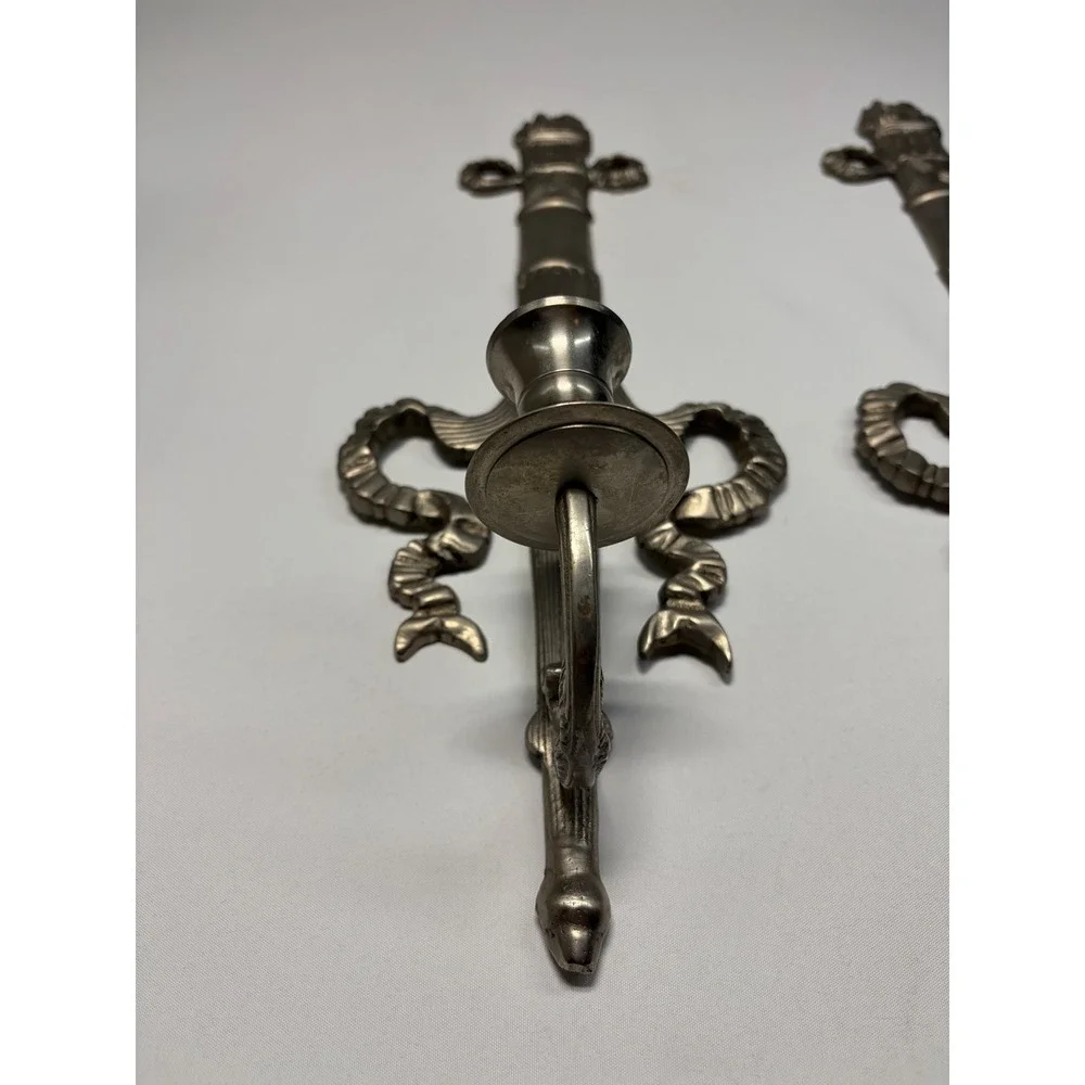 Gothic Medieval Knight‎ Wall Sconce Set Castle Candle Holders Game Thrones
